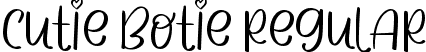 CUTIE BOTIE Regular font | CUTIE BOTIE.ttf