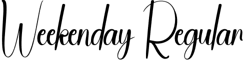 Weekenday Regular font | Weekenday.otf