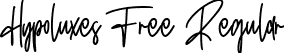 Hypoluxes Free Regular font | Hypoluxes Free.ttf