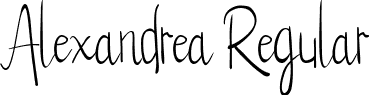 Alexandrea Regular font | Alexandrea.ttf