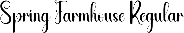 Spring Farmhouse Regular font | Spring-Farmhouse.otf