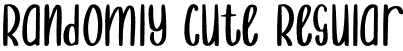 Randomly Cute Regular font | Randomly Cute.otf