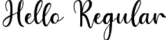 Hello Regular font | Hello.ttf