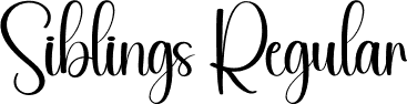 Siblings Regular font | Siblings.otf