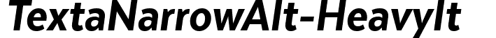 TextaNarrowAlt-HeavyIt  font | TextaNarrowAlt-HeavyIt.ttf