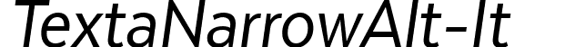 TextaNarrowAlt-It  font | TextaNarrowAlt-It.ttf