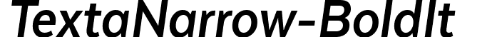 TextaNarrow-BoldIt  font | TextaNarrow-BoldIt.ttf