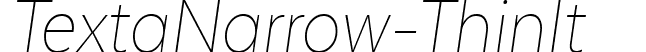 TextaNarrow-ThinIt  font | TextaNarrow-ThinIt.ttf