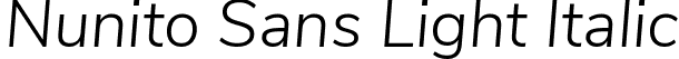 Nunito Sans Light Italic font | NunitoSans-LightItalic.ttf