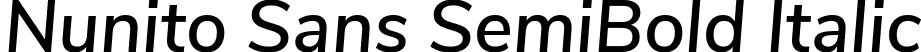 Nunito Sans SemiBold Italic font | NunitoSans-SemiBoldItalic.ttf