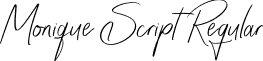 Monique Script Regular font | MoniqueScript-Regular.ttf