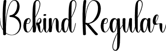 Bekind Regular font | Bekind.otf