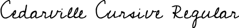 Cedarville Cursive Regular font | Cedarville-Cursive.ttf