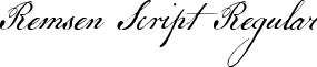 Remsen Script Regular font | RemsenScript.ttf