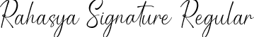 Rahasya Signature Regular font | Rahasya Signature.otf