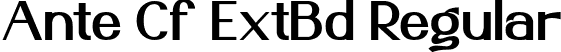 Ante Cf ExtBd Regular font | AnteCf ExtraBold.otf