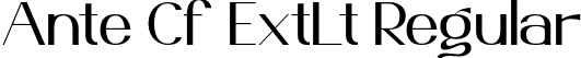 Ante Cf ExtLt Regular font | AnteCf ExtraLight.otf