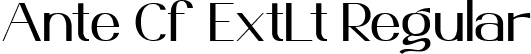 Ante Cf ExtLt Regular font | AnteCf ExtraLight.ttf