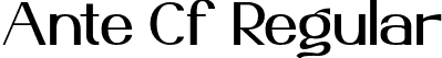 Ante Cf Regular font | AnteCf Regular.otf