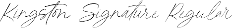 Kingston Signature Regular font | Kingston Signature.otf