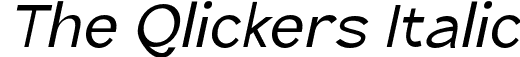 The Qlickers Italic font | TheQlickers Italic.otf