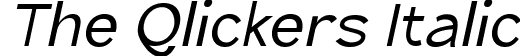 The Qlickers Italic font | TheQlickers Italic.ttf