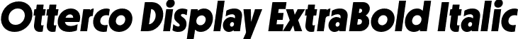 Otterco Display ExtraBold Italic font | OttercoDisplay-ExtraBoldItalic.otf