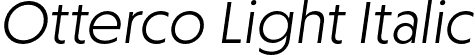 Otterco Light Italic font | Otterco-LightItalic.otf