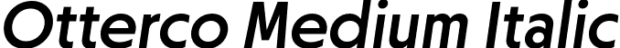 Otterco Medium Italic font | Otterco-MediumItalic.otf