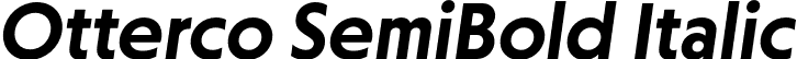 Otterco SemiBold Italic font | Otterco-SemiBoldItalic.otf