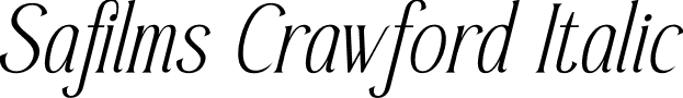 Safilms Crawford Italic font | Safilms-Crawford-Italic.otf