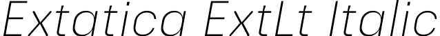 Extatica ExtLt Italic font | Extatica-ExtraLightItalic.otf