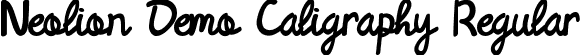 Neolion Demo Caligraphy Regular font | NeolionDemoCaligraphy.ttf