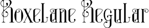 Roxelane Regular font | Roxelane.otf