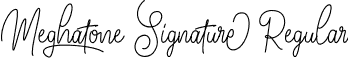 Meghatone Signature Regular font | Meghatone Signature.ttf