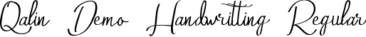 Qalin Demo Handwritting Regular font | QalinDemoHandwritting.ttf