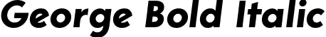 George Bold Italic font | George-BoldItalic.otf