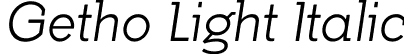 Getho Light Italic font | Getho-Light-It.ttf