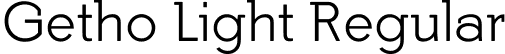 Getho Light Regular font | Getho-Light.ttf