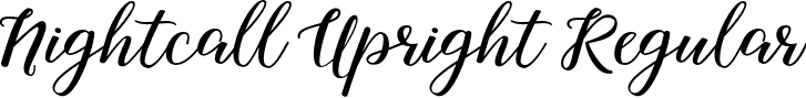 Nightcall Upright Regular font | Nightcall Upright.otf