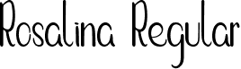 Rosalina Regular font | Rosalina.ttf