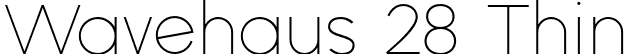 Wavehaus 28 Thin font | Wavehaus-28Thin.otf