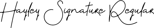 Hayley Signature Regular font | Hayley Signature Demo.ttf