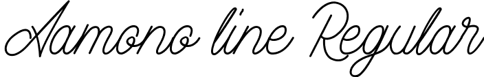 Aamono line Regular font | Aamonoline.ttf