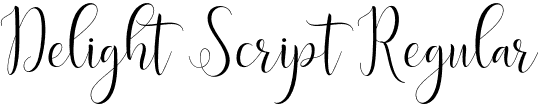 Delight Script Regular font | Delight Script.otf