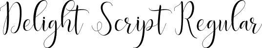 Delight Script Regular font | Delight Script.ttf