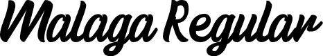 Malaga Regular font | Malaga Script.ttf