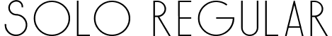 Solo Regular font | Solo.ttf