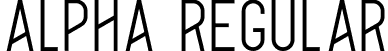 Alpha Regular font | Alpha-Regular.otf