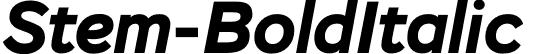 Stem-BoldItalic  font | Stem-BoldItalic.otf